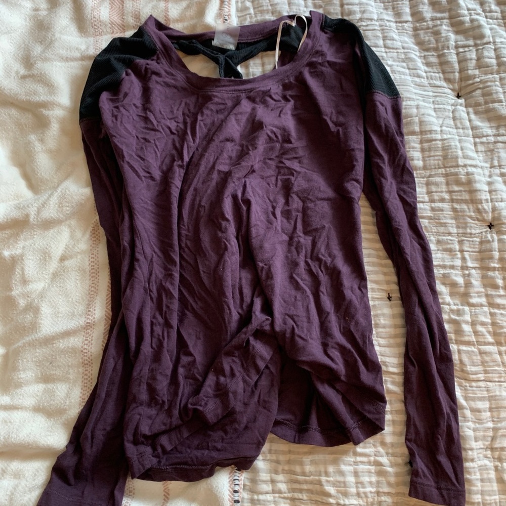 long sleeve purple shirt